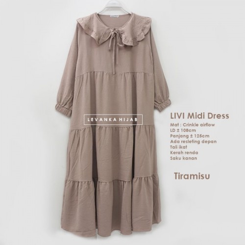 LIVI-017 LIVI Midi Dress Crinkle Airflow